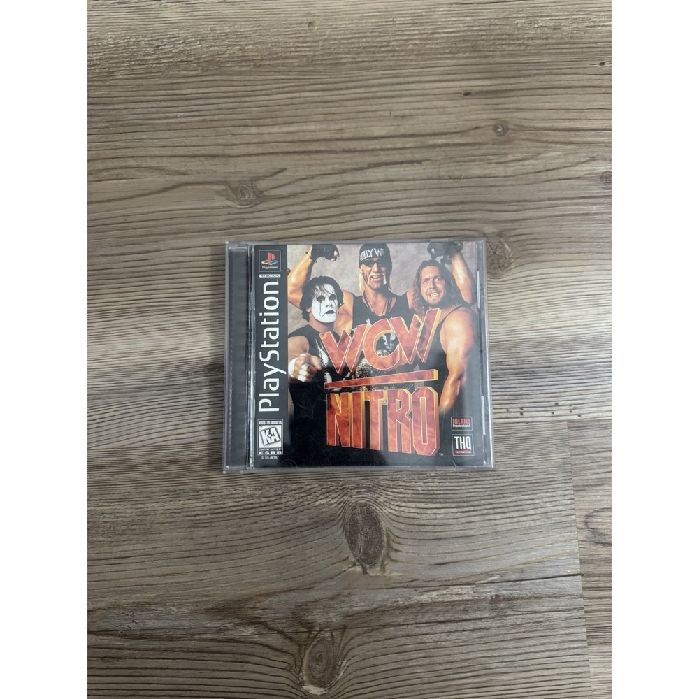 WCW Nitro PS1 PlayStation 1 Black Label CIB Complete Tested Working THQ